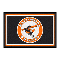 MLB - Baltimore Orioles Retro Collection 4ft. x 6ft. Plush Area Rug - (1975)