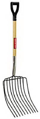 True Temper 46.25 in. 10 Tine Steel Rake Wood Handle