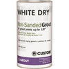 Custom Building Products White Dry Indoor and Outdoor White Grout 1 lb. (Pack of 6)