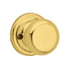 Kwikset Juno Polished Brass Dummy Knob Right or Left Handed