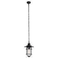 Globe Electric Metal Farmhouse 1-Light Black Outdoor Hanging Wall Lantern Sconce 60W