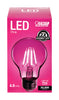 Feit A19 E26 (Medium) Filament LED Bulb Pink 30 Watt Equivalence 1 pk