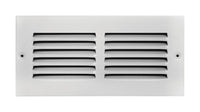 Tru Aire 4 in. H X 10 in. W 1-Way Powder Coat White Steel Return Air Grille