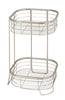 Interdesign 27975 9.5" X 9.5" X 15.25" Satin Forma 2 Tier Square Shower Shelf