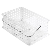 InterDesign 13.94 in. L X 8.69 in. W X 5.13 in. H Clear Stacking Basket