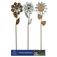 Alpine Multicolored Iron 76 in. H Rustic Flower Outdoor Garden Stake (Pack of 9)