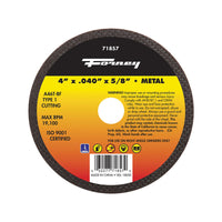 Forney 4 in. D X 5/8 in. Aluminum Oxide Metal Cut-Off Wheel 1 pc