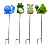 Alpine Corporation KLL112ABB 15" Ceramic Animal Garden Stakes Assorted Styles 12 Piece Display