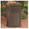 Suncast Trash Hideaway Java Resin 30 gal. Capacity Garbage Can 31.63 H x 15.75 W x 16 D in.