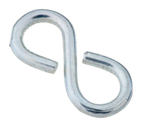 National Hardware Zinc-Plated Silver Steel 1-1/8 in. L Closed S-Hook 15 lb 6 pk