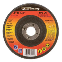 Forney 4 in. D X 5/8 in. Zirconia Aluminum Oxide Flap Disc 36 Grit 1 pc