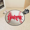 University of Nebraska Script Baseball Rug - 27in. Diameter