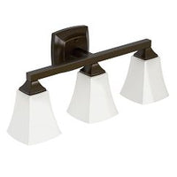 OIL RUBBED BRONZE THREE GLOBE BATH LIGHT