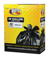 Ruffies Pro 39 gal. Trash Bags Wing Ties 40 pk (Pack of 6)