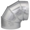 Imperial 10 in. D X 10 in. D Adjustable 90 deg Galvanized Steel Stove Pipe Elbow