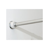 iDesign York White Stainless Steel Tension Curtain Rod