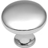 Hickory Hardware Transitional Round Cabinet Knob 1-1/8 in. D 1 in. Polished Chrome Silver 1 pk (Pack of 25)