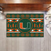 University of Miami Holiday Sweater Rug - 19in. x 30in.