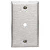 Leviton Silver 1 gang Stainless Steel Cable/Telco Wall Plate 1 pk