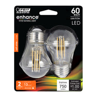 Feit A15 E26 (Medium) LED Bulb Soft White 60 Watt Equivalence 2 pk