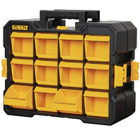 DeWalt 4.2 in. W X 13.5 in. H Flip Bin Storage Organizer Plastic 12 compartments Yellow