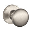 Schlage Stratus Satin Nickel Bed and Bath Knob Right or Left Handed