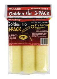 Wooster Golden Flo Knit 9 in. W X 3/8 in. Regular Paint Roller Cover Refill 3 pk