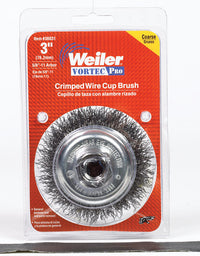 Weiler Vortec Pro 3 in. D X 5/8-11 in. Crimped Steel Crimped Wire Cup Brush 14000 rpm 1 pc