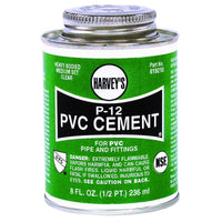 Harvey's P-12 Clear Cement For PVC 8 oz