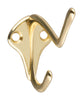 National Hardware Bright Brass Gold Zinc 3 in. L Coat/Hat Hook 1 pk