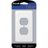 Amerelle Devon White 1 gang Stamped Steel Duplex Wall Plate 1 pk