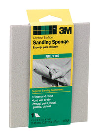 3M 5-1/2 in. L X 4-1/2 in. W X 3/16 in. 120 Grit Fine Contour Sanding Sponge