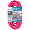 Prime Neon Flex Outdoor 50 ft. L Hi Vis Pink Extension Cord 12/3 SJTW