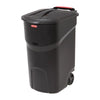 Rubbermaid Roughneck 45 gal Resin Wheeled Trash Can Lid Included (Pack of 3)