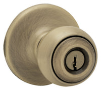 Kwikset  Polo  Antique Brass  Entry Knobs  ANSI/BHMA Grade 3  1-3/4 in.