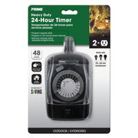 Prime Outdoor Mechanical Timer 125 V Black