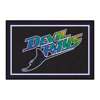 MLB - Tampa Bay Rays Retro Collection 4ft. x 6ft. Plush Area Rug - (1998 Tampa Ray Devil Rays)