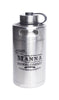 Manna Stainless Steel Silver BPA Free Lead Free Insulated Bottle 64 oz. Capacity