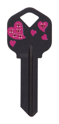 Hillman DIVA Hearts House/Office Universal Key Blank Single (Pack of 6).