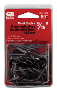 Gardner Bender 9/16 in. W Metal Insulated Cable Staple 50 pk - Deal of The Week