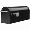 Gibraltar Mailboxes Franklin Contemporary Galvanized Steel Post Mount Black Mailbox