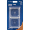 SoftTouch Clear Plastic Square Caster Cups 1-13/16 W in. for Carpet or Durable Hard Floor