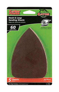 Gator Mouse 5 in. L X 5 in. W 60 Grit Zirconium Oxide Mouse Sandpaper 5 pk