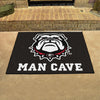 University of Georgia Black Man Cave Rug - 34 in. x 42.5 in.