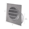 Deflect-O 4 in. W x 4 in. L Silver Aluminum Eave Vent (Pack of 6)