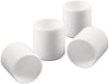 Softtouch Rubber Leg Tip White Round 0.75 in. W X 1.5 in. L 4 pk