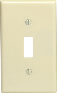 Leviton Ivory 1 gang Thermoset Plastic Toggle Wall Plate 10 pc