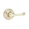 Kwikset Dorian Polished Brass Passage Lever Right or Left Handed