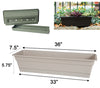 Bloem Dura Cotta 5.75 in. H X 30 in. W X 7.5 in. D Resin Window Box Chocolate