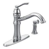 Chrome one-handle high arc kitchen faucet